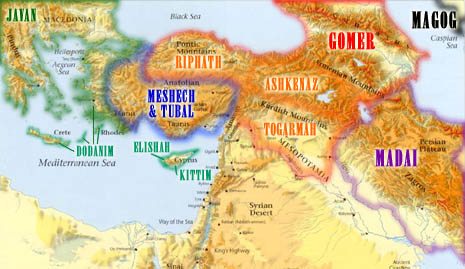 The Table of Nations - Map of Japheth's Descendants