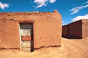 A typical southwestern pueblo-style dwelling in Taos, New Mexico.