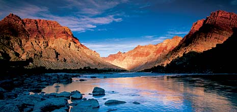 The river at dusk.