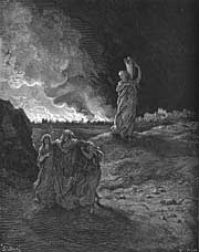 Lot and His Daughters Escape Sodom