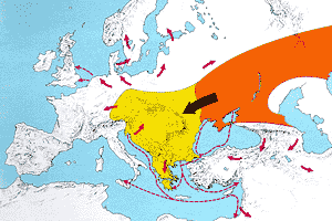 Aryan invasion map