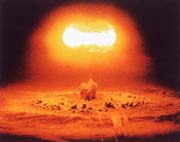 White sands atomic bomb test, July 16, 1945